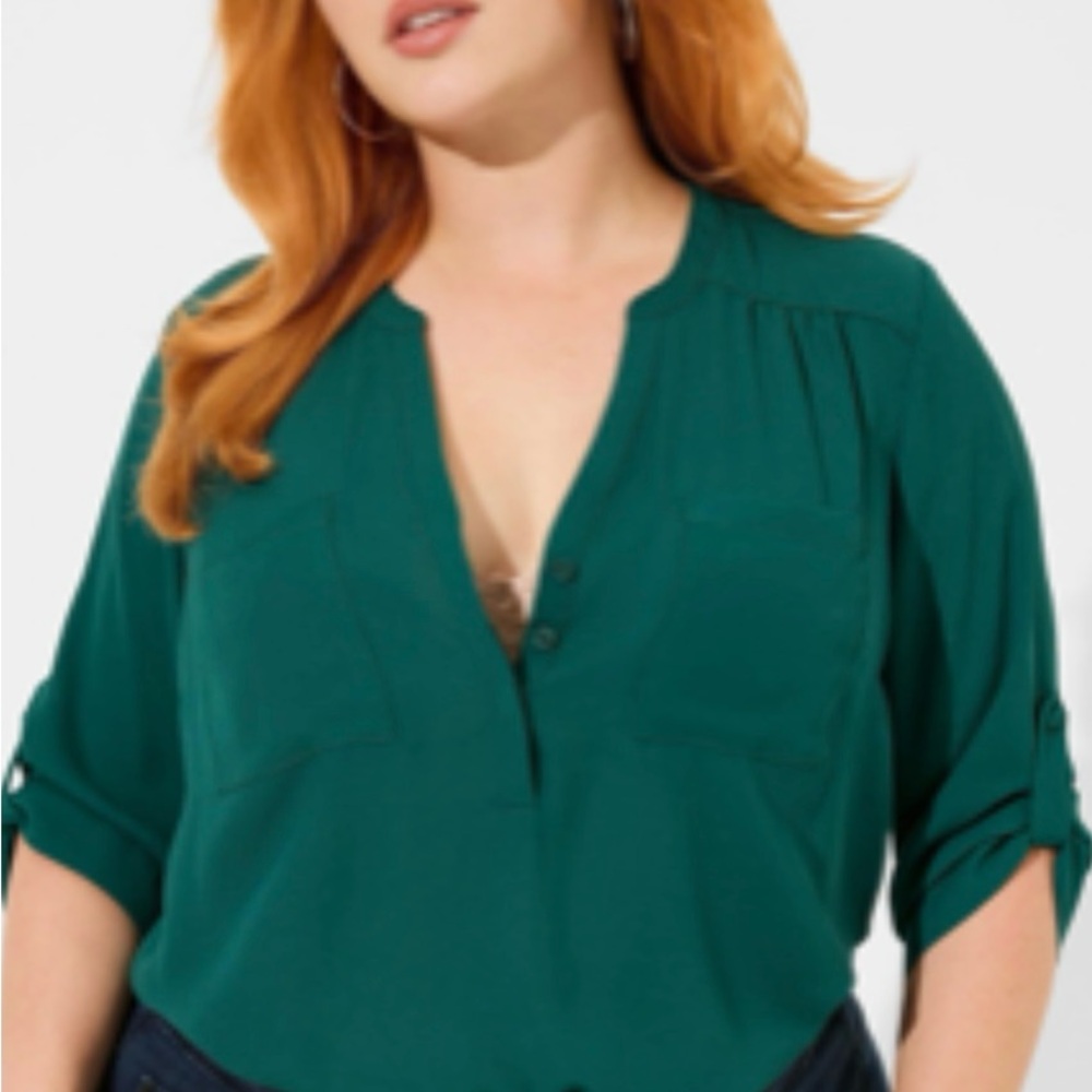 Torrid Harper Emerald Green Women's Top